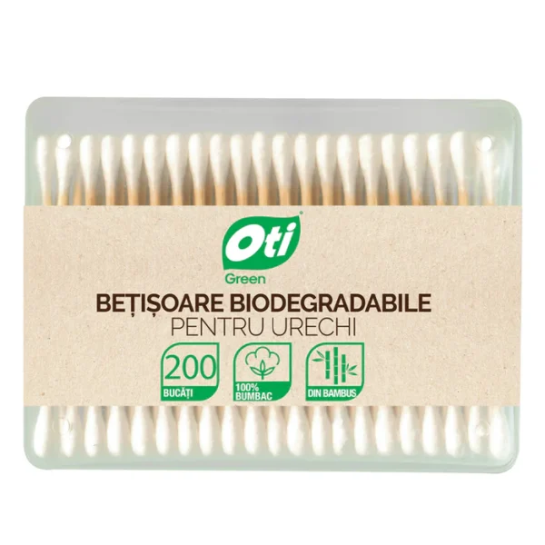 Betisoare biodegradabile pentru urechi, 200 buc./cutie